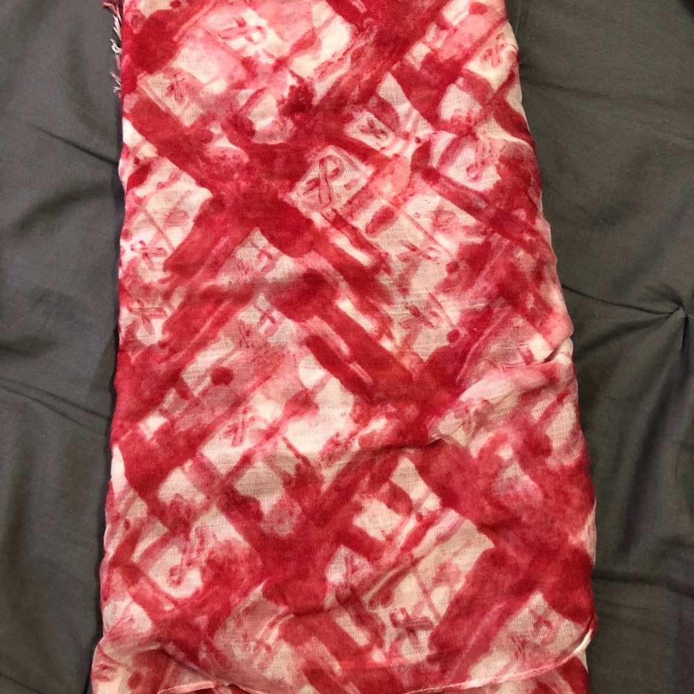 Breast cancer awareness scarf